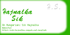 hajnalka sik business card